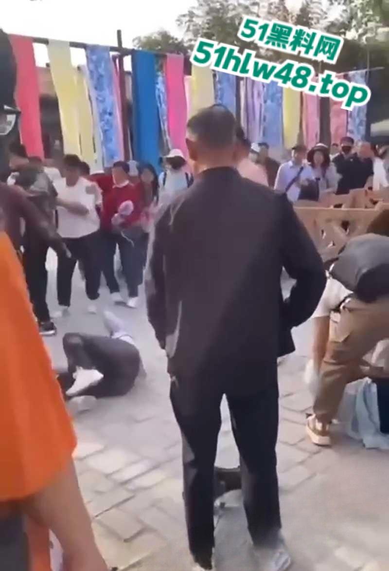 开封万岁山武侠城,两伙游客互殴视频被曝,万岁山不愧是武侠城江湖恩怨就是多,台下比台上还精彩!-8