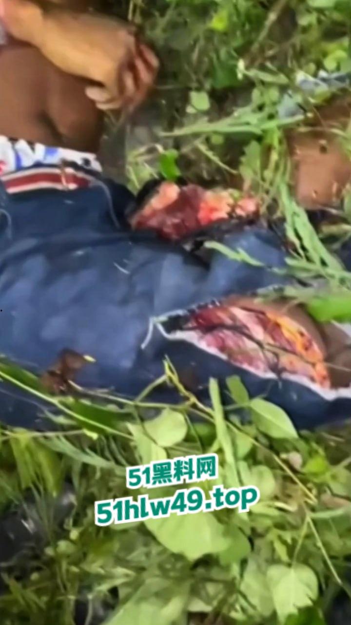 血腥恐怖,非洲南部车祸乡间公路步行,司机未看清路况当场将撞飞路人,手脚全断死相极其残忍。-7