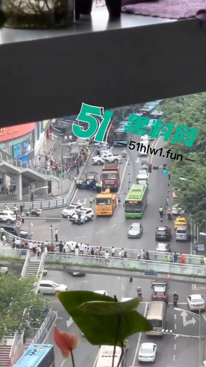 【血腥恐怖】重庆五里店灯饰广场万丰路口发生严重车祸,男子骑电瓶车行驶在货车前方盲区被当场碾压爆头。-4
