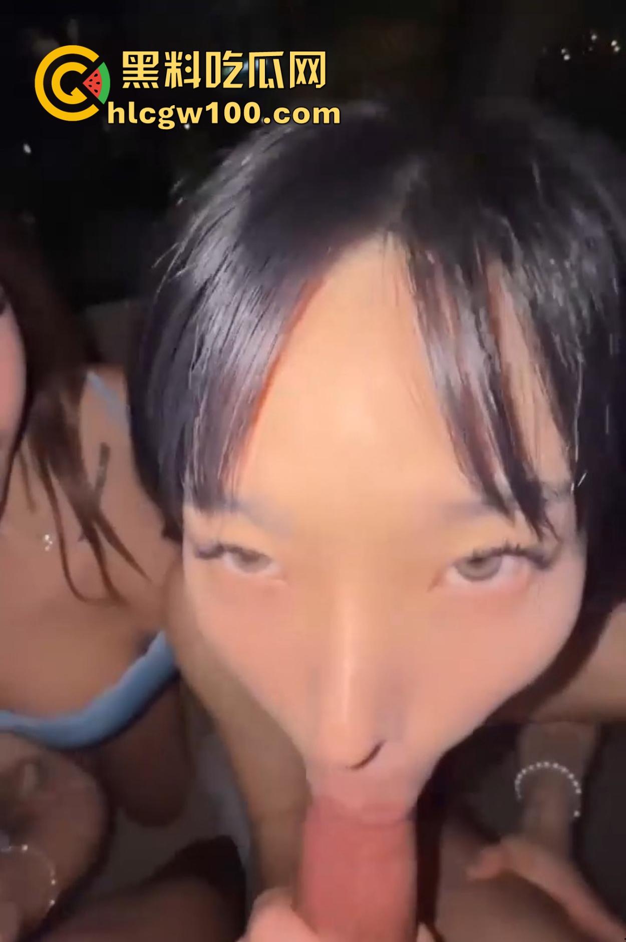 高颜值韩国尤物Elle Lee和闺蜜亚裔酒店双人舔洋大屌,轮流口交舔到拉丝,洋大屌享受帝王级服务!-7