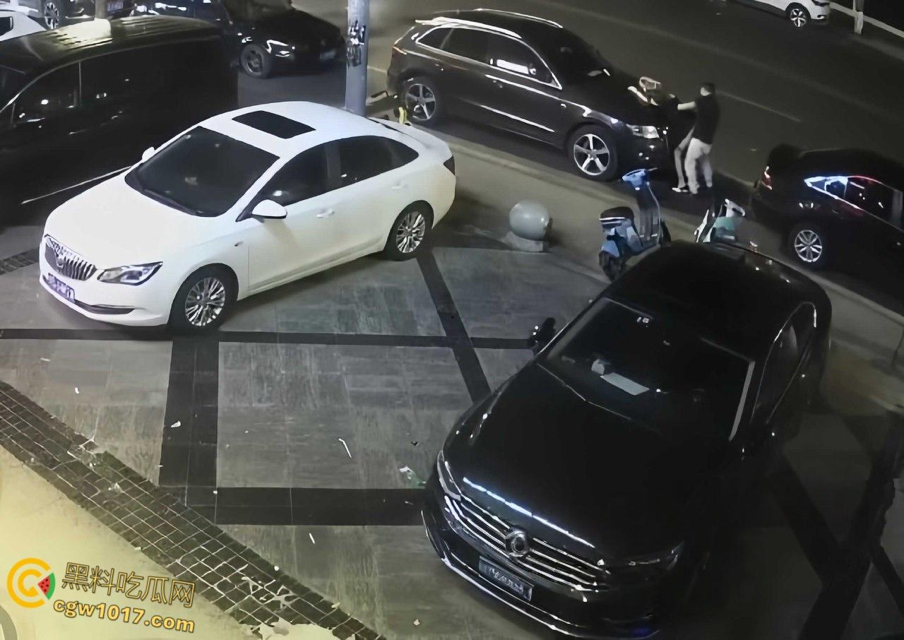 酒醉男女深夜在马路边，众目睽睽之下直接开始野战模式，饥渴母狗跪地口交，趴在引擎盖上掀裙后入打桩！-5