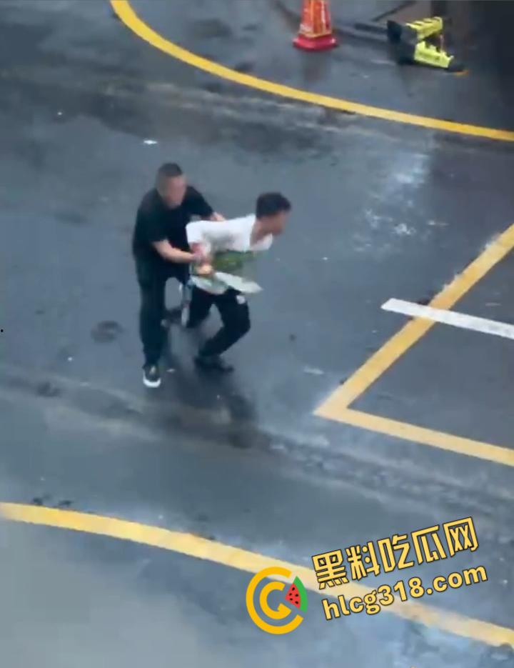 小伙街边无差别砍人，就算劝架也惨被砍，街头刀光血飙骨肉翻开，地上血迹一片看着都感觉痛 !-3