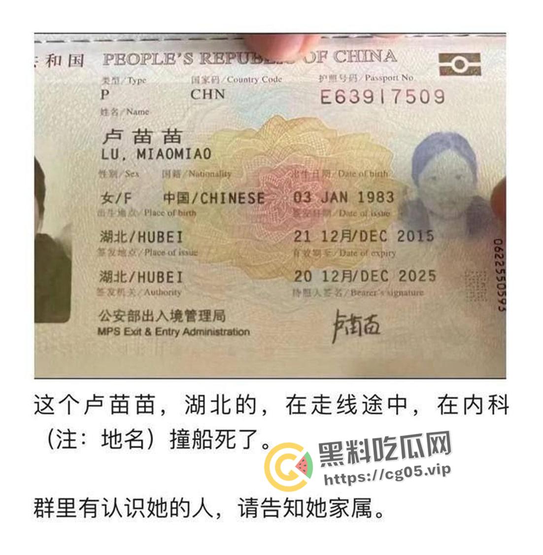 湖北老乡走线失败 在途中发生撞船事故身亡 美国梦就此破碎-1