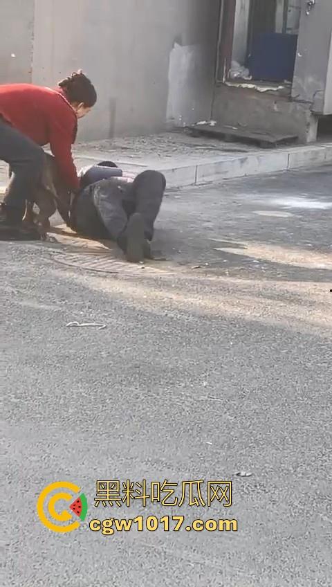 人狗街头大战！比特撕咬绝望老登，撕咬了一会主人拦开，狗子越想越气再次扑咬，不是路上这么多人就合着要这老头呗！-5