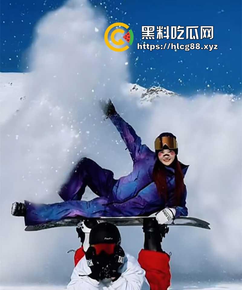 抖音500万粉丝网红【千一】因滑雪练习16米跳台出意外 口吐鲜血 双腿粉碎性骨折！-11
