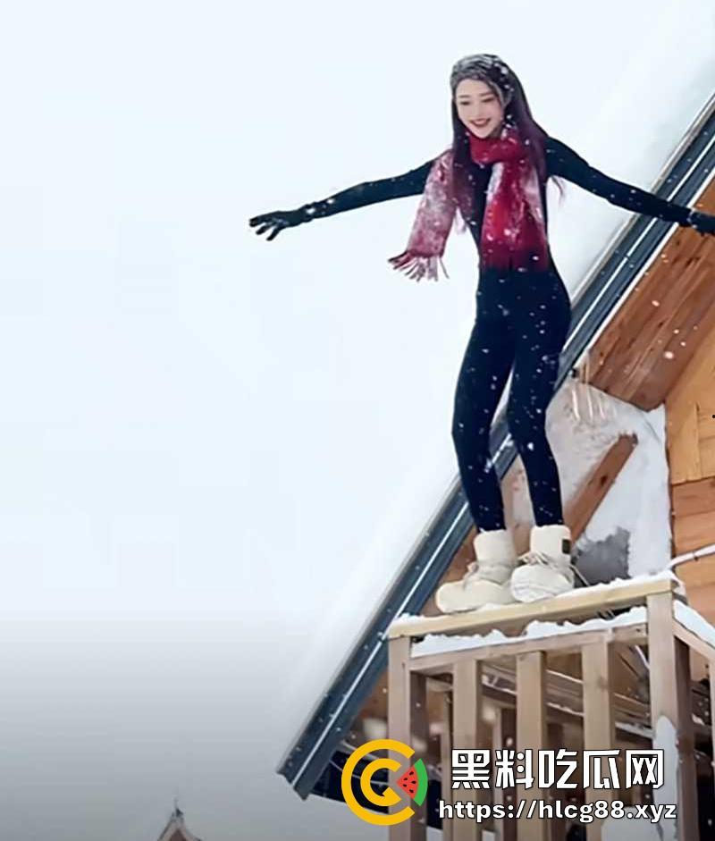 抖音500万粉丝网红【千一】因滑雪练习16米跳台出意外 口吐鲜血 双腿粉碎性骨折！-13