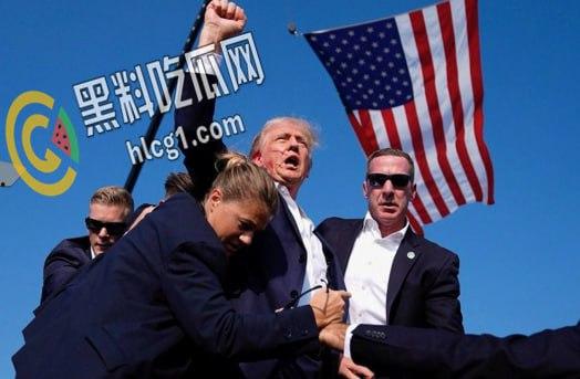 美国前总统特朗普 7月13日在宾夕法尼亚州集会发表演讲时被枪击 特朗普右耳被击中！-4