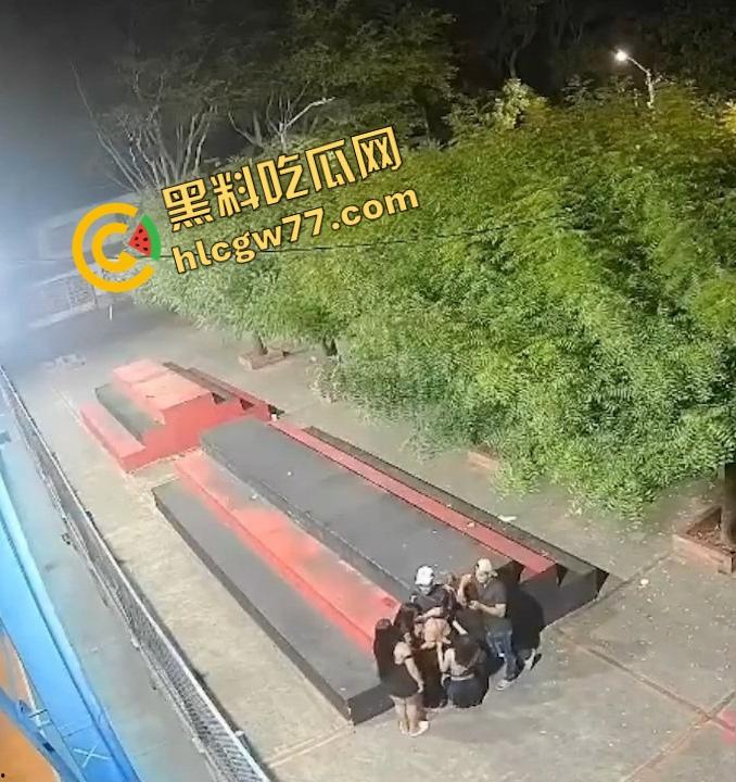 厦门公园老外深夜玩群P,三女被操到浪叫,站立口交野战内射,监控拍下简直野得离谱!-1