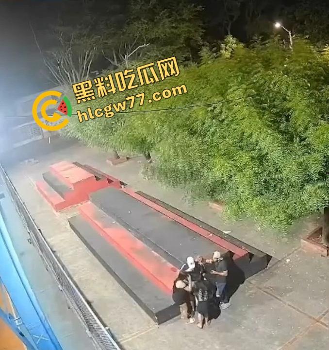 厦门公园老外深夜玩群P,三女被操到浪叫,站立口交野战内射,监控拍下简直野得离谱!-2