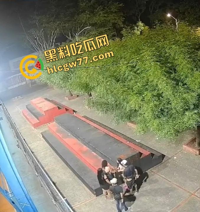 厦门公园老外深夜玩群P,三女被操到浪叫,站立口交野战内射,监控拍下简直野得离谱!-4