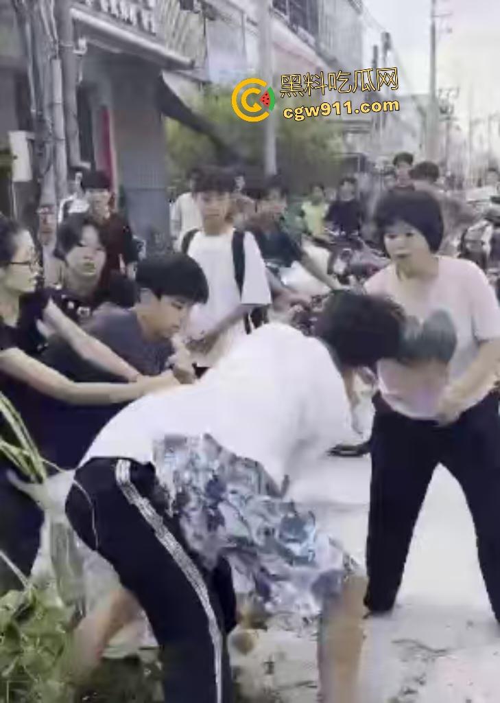 揭阳鬼火少年路边互殴,少妇大妈直接乱入拉架,平头小伙头破血流还反骂少妇影响发挥!-3