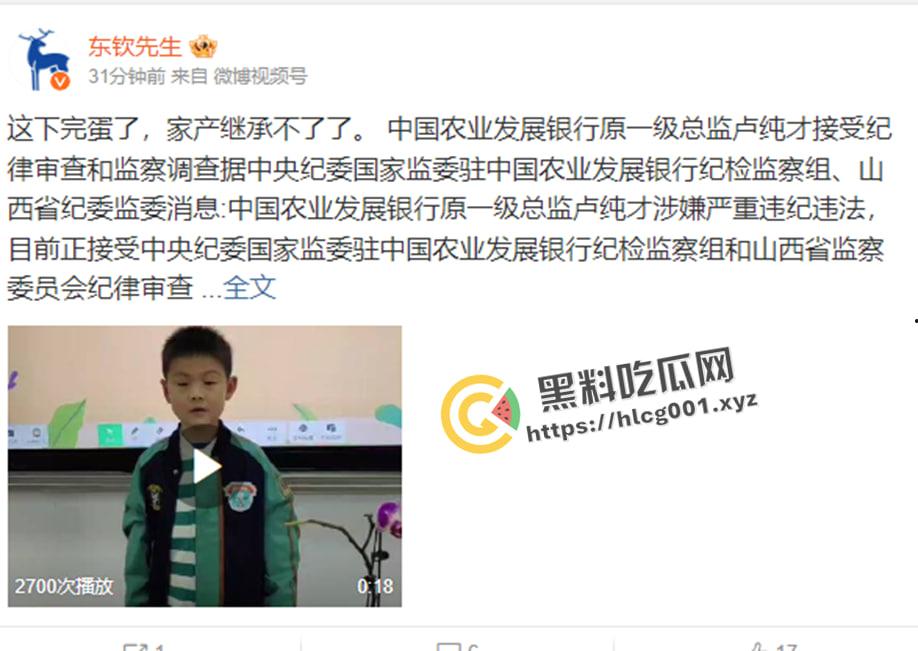 坑爹一号！中国农业发展银行总监【卢纯才】儿子讲台上称农业发展银行是自己家的产业 老子立马被查 这下没法继承咯-2