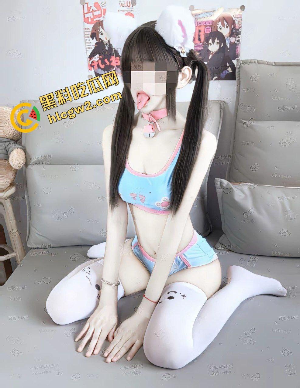 抖音双马尾萝莉白丝少萝『矢泽爱还我泪水』金主跪床后入暴力输出白虎!独家曝光!-6