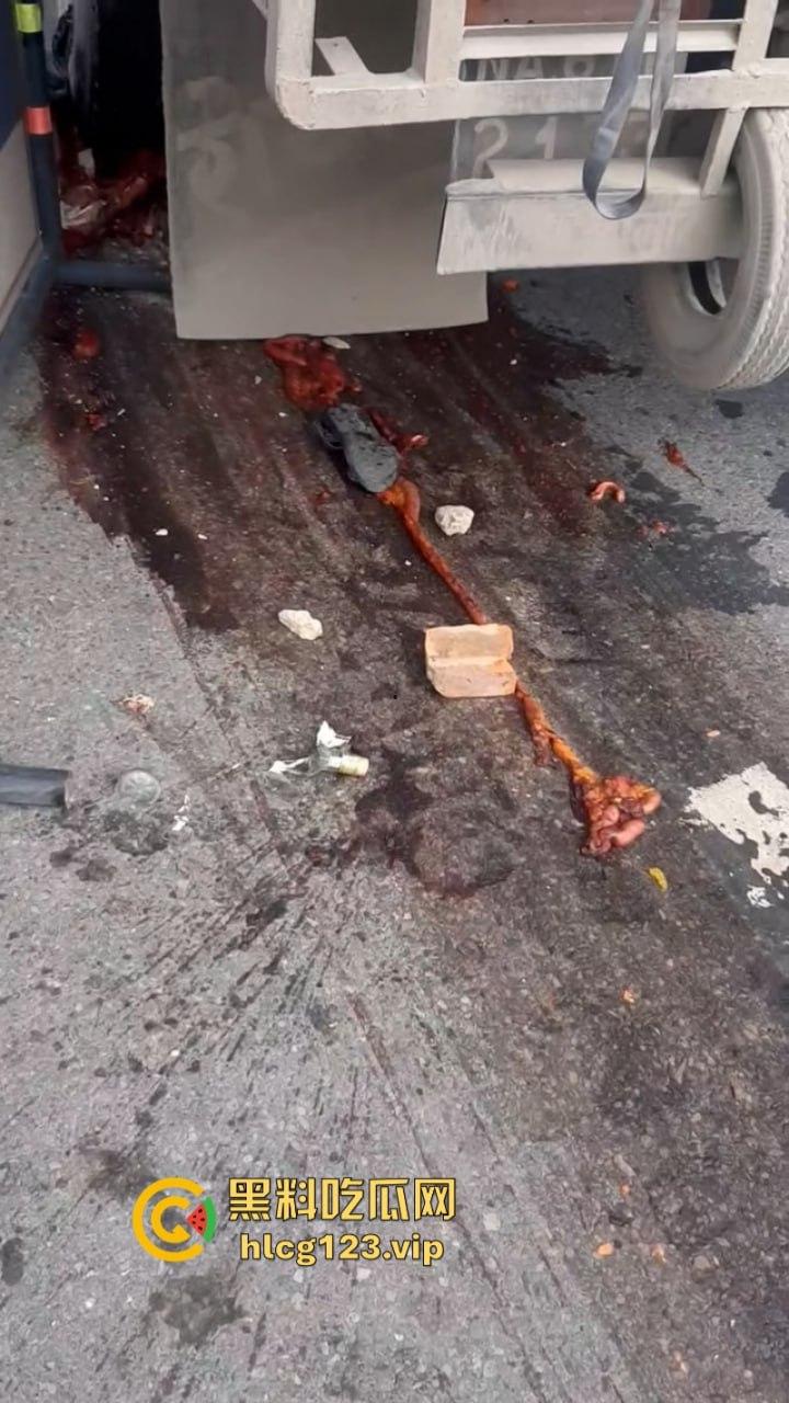 血腥慎点！太惨烈！尼泊尔一男子遭货车碾压拖行 “肠子都出来了！”-5