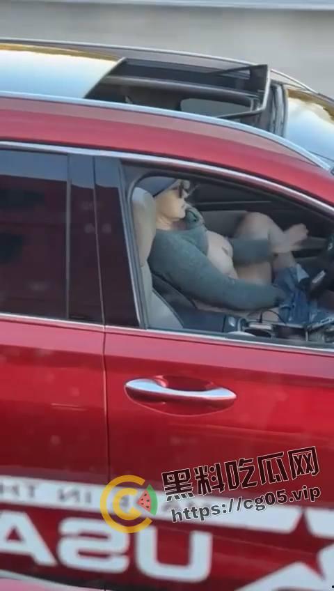 速度与激情！高速上边开车边自慰 不愧是女司机 玩的就是狠活-6