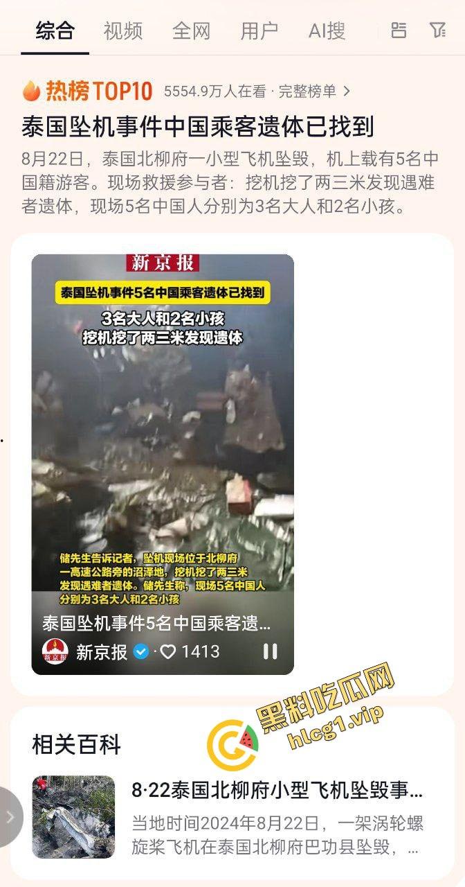 泰国坠机空难事件！于泰国北柳府坠毁 9人全部死亡 有5人为中国人！-1