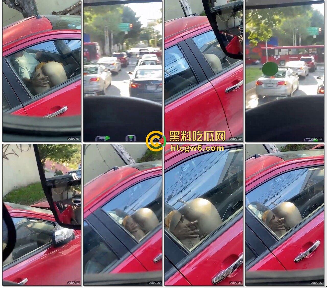 为五星好评司机的也是拼了！一边专心开车 一边还要帮女乘客抠不顾交警罚单 。车里淫水直流-7