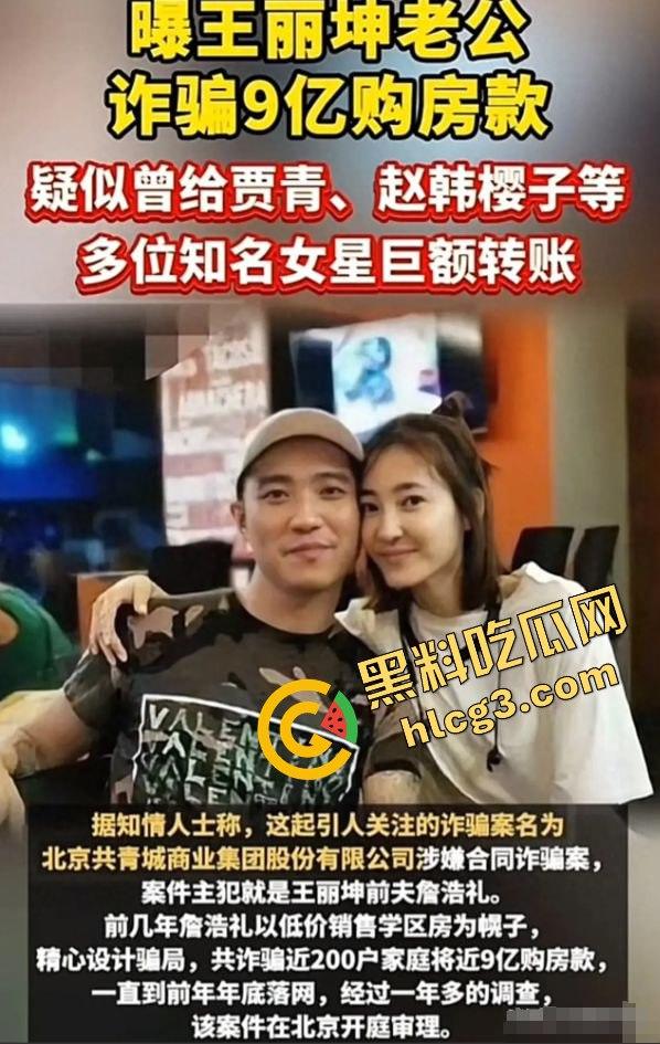 王丽坤老公诈骗9亿购房款惊天内幕!神秘转账贾青、赵韩樱子等女星,贵圈真乱!-11